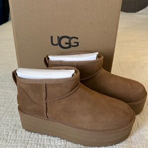 UGG Classic Ultra Mini Chestnut Women's sz 8  Platform NIB
